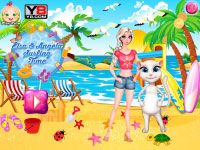 Игра Анжела и Эльза на каникулах Игра Анжела и Эльза на каникулах